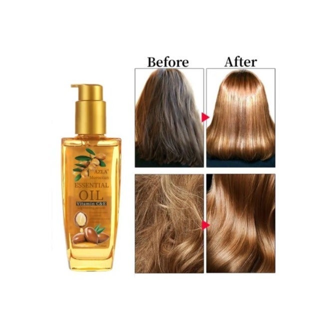 AZLA Moroccan Pure Argan Oil Hair Essential Oil Growth Anti Hair Loss Dry Damaged Repair Multi-functional Hair Scalp Care 100ml - Image 2