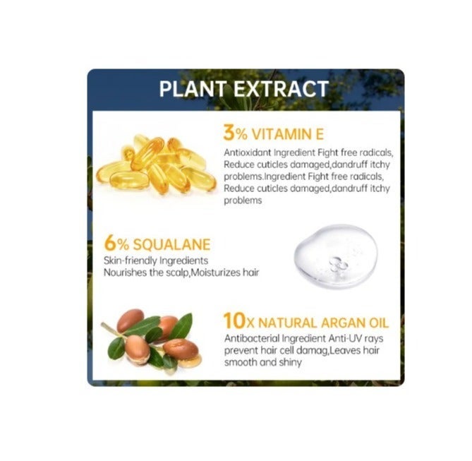 AZLA Moroccan Pure Argan Oil Hair Essential Oil Growth Anti Hair Loss Dry Damaged Repair Multi-functional Hair Scalp Care 100ml - Image 3