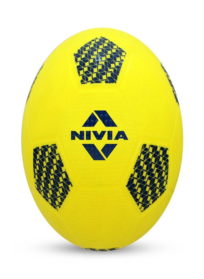 Nivia Home Play Football for Kids, Soft & Lightweight Toy Ball, Safe for Indoor Play, Size - 3 (Yellow/Yellow), Pack of 2 - Image 1