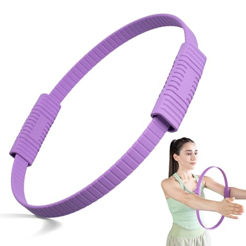 LTHTRADE Pilates Ring, 13.5 Inch Magic Circle Ring for Toning Thighs, Legs, Arms & Core, Pilates Ring Circle Yoag Fitness Equipment for Women (Purple) - Image 1