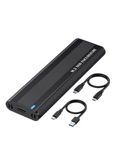 KASTWAVE M.2 NVME SATA SSD Enclosure Aluminum Adapter, Hard Drive Enclosure, USB C Gen 2 NVME PCIe 10Gbps SATA M-Key/B+M Key External SSD Adapter, M.2 SSD Enclosure for 2230/2242/2260/2280, Support UASP Trim  - Image 1