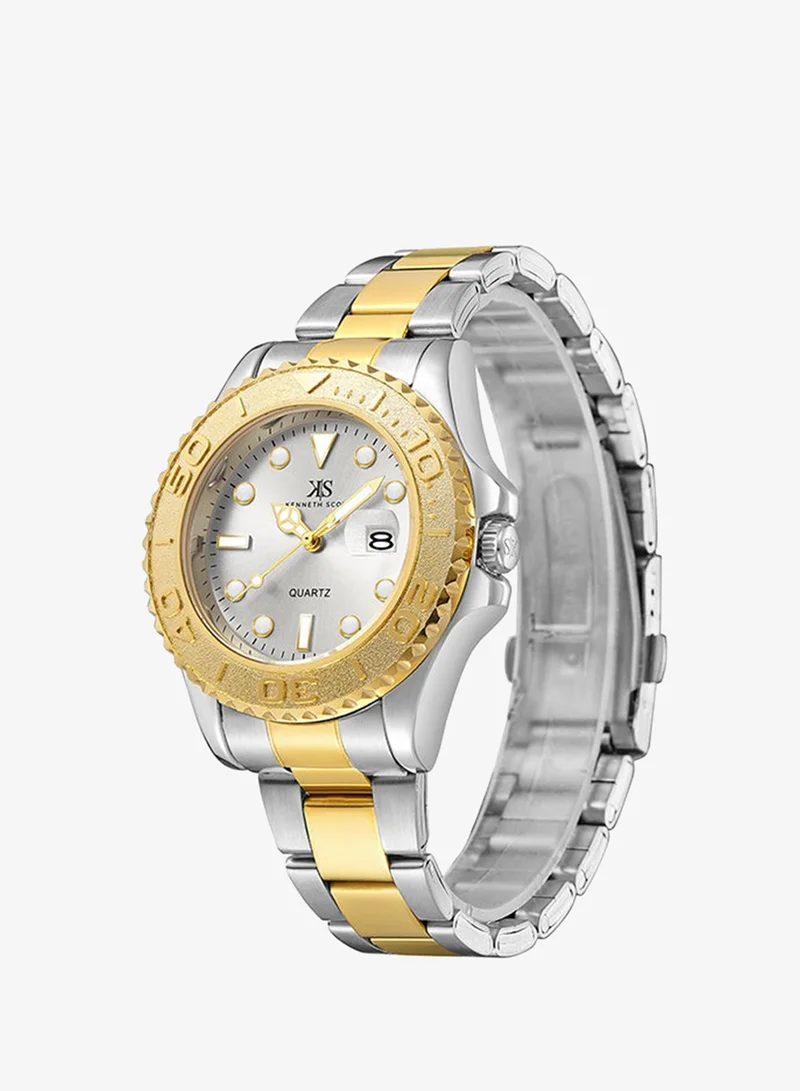 KENNETH SCOTT Men's Stainless Steel Analog Watch K23022-TBTW - 40 mm