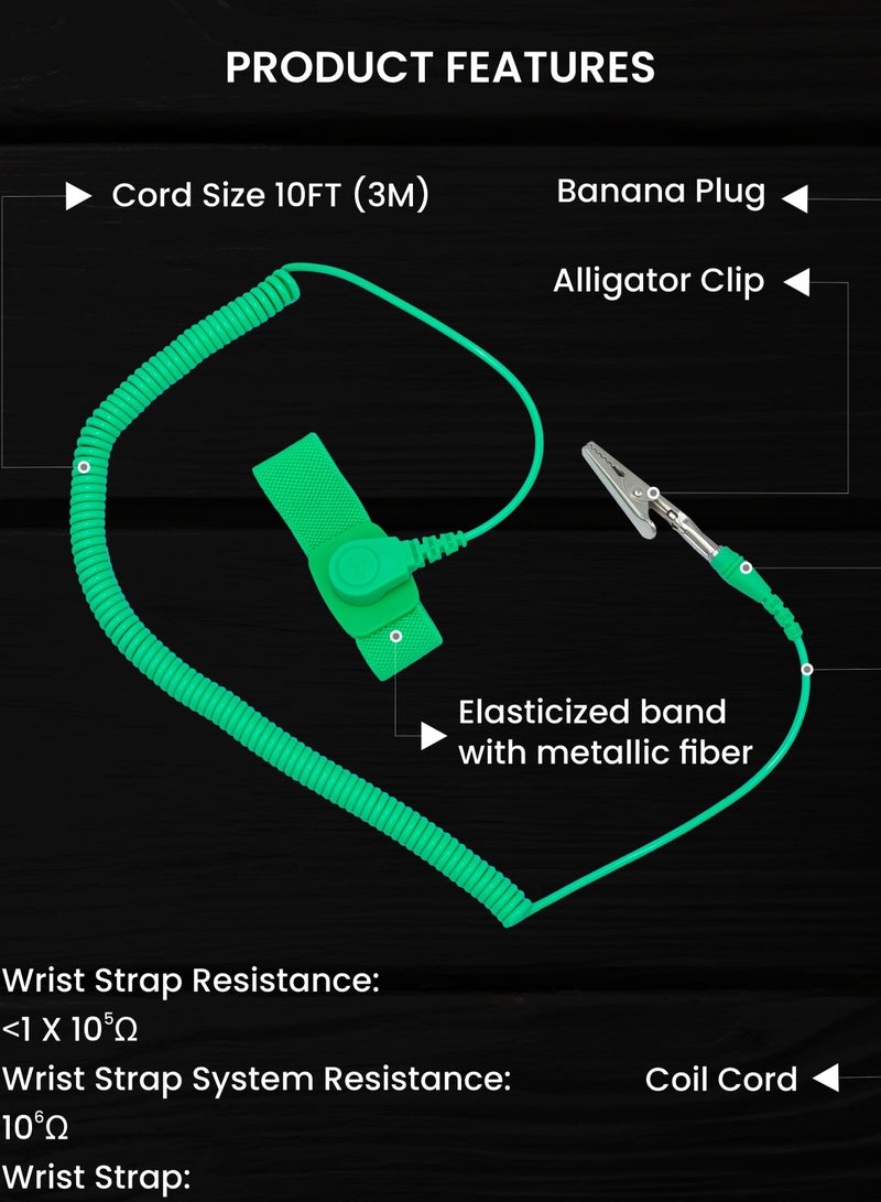 Proskit Anti Static Wrist Strap for Working On Sensitive Electronic Devices - Image 4