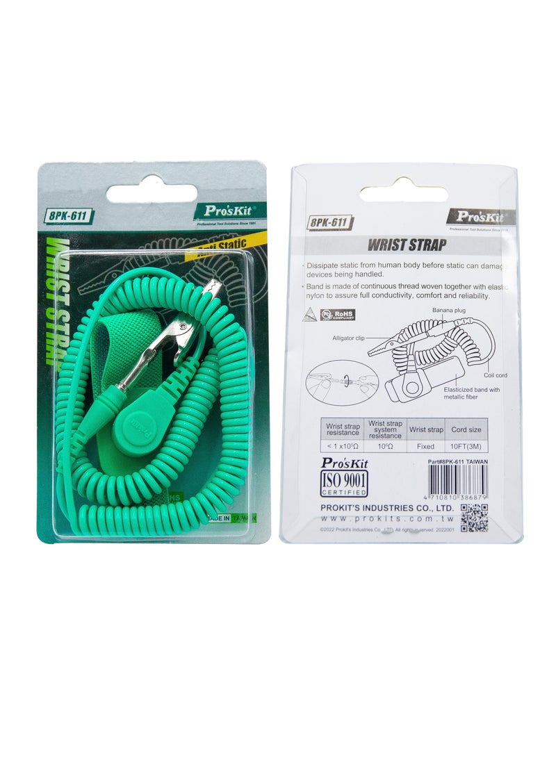 Proskit Anti Static Wrist Strap for Working On Sensitive Electronic Devices - Image 5