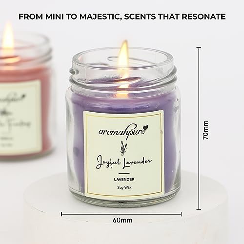 Aromahpure Scented Candle (54x 2Hours) | Lavender, Vanilla Scented Candle | 100% Soy Wax, Smokeless Candle | Pack of 2 | Long Lasting Aroma Candles| Scented Candles for Home D�cor - Image 2
