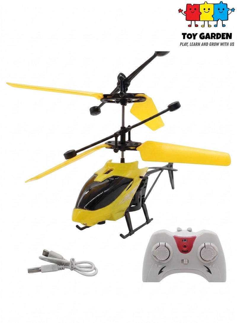 TOY GARDEN Wireless Induction Flying Helicopter Toy – Rechargeable USB RC Suspension Aircraft with Remote Control for Kids – Hand-Controlled Motion Sensor Helicopter with LED Lights – Durable, Lightweight Flying Toy for Indoor and Outdoor Fun - Image 1