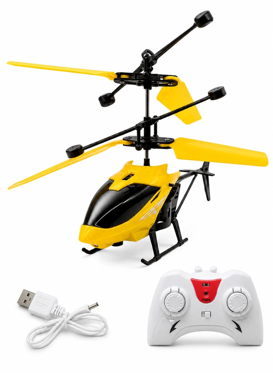 Wireless Induction Flying Helicopter Toy – Rechargeable USB RC Suspension Aircraft with Remote Control for Kids – Hand-Controlled Motion Sensor Helicopter with LED Lights – Durable, Lightweight Flying Toy for Indoor and Outdoor Fun