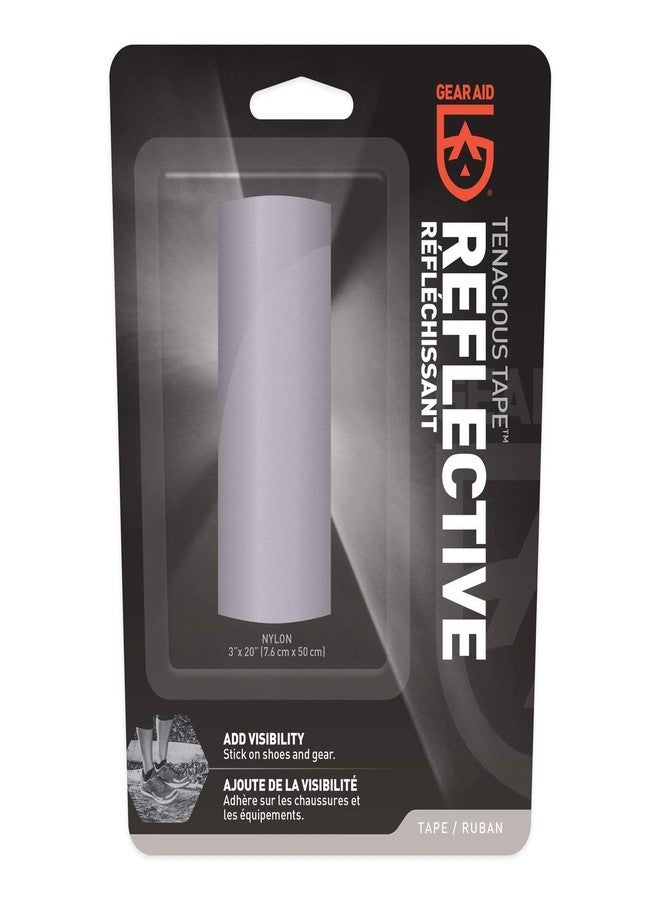 GEAR AID Tenacious Tape Reflective Roll for Adding High-Visibility to Safety Jackets, Rain Gear, Bike, Shoes and Outdoor Gear, 3” x 20”, Silver - Image 2