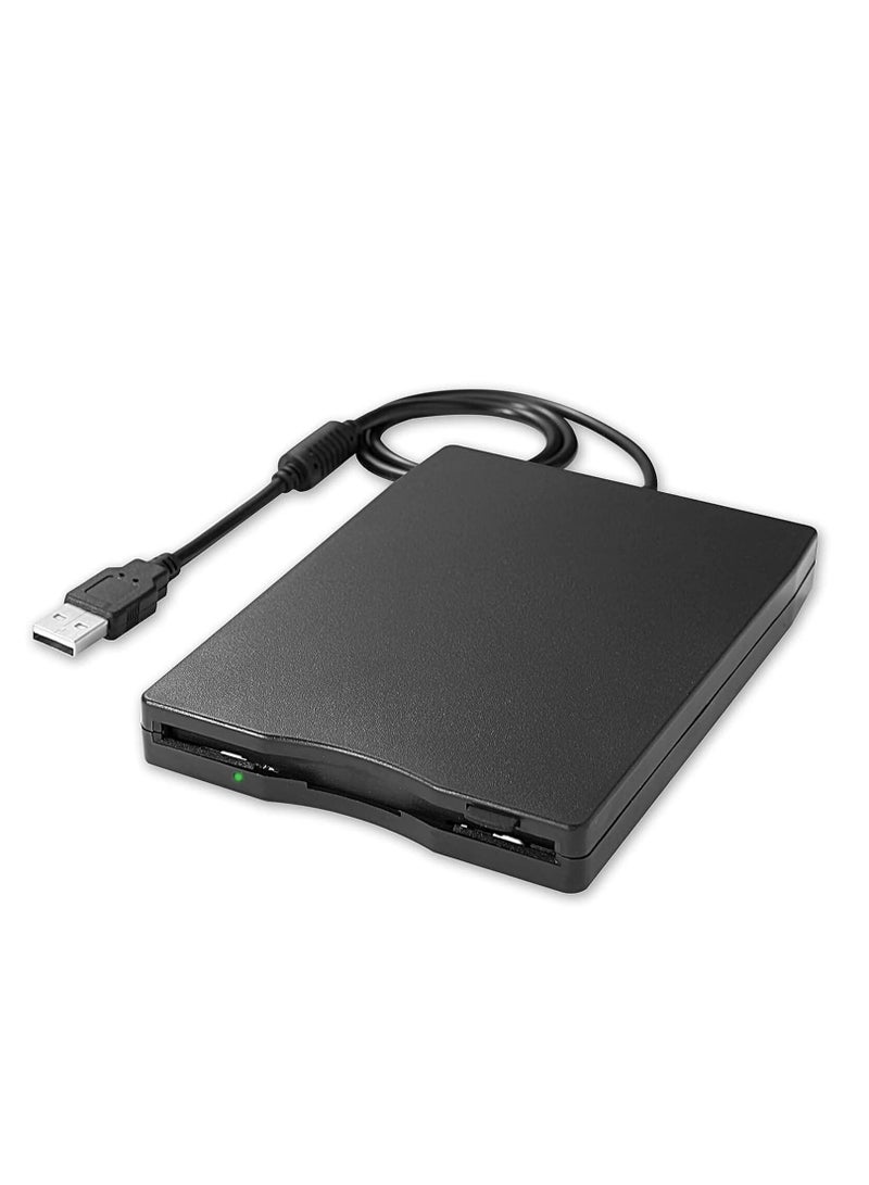 محرك أقراص USB خارجي 3.5 بوصة محمول 1.44 ميجابايت FDD ، قابل للتشغيل والتشغيل لأجهزة الكمبيوتر المحمولة Windows 2000 / XP / Vista / 7/8 - Image 1