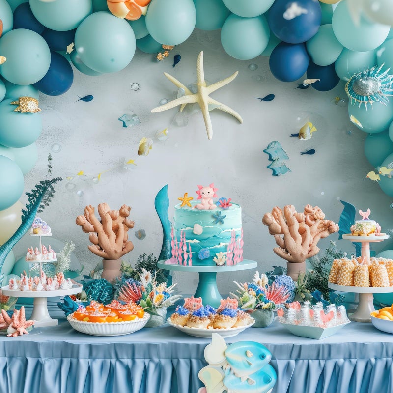 RoundFunny 24 Pcs Axolotl Birthday Decorations Supplies Include 1 Cake Topper 12 Artificial Seagrass 11 Diving Toy Underwater Decorations for Ocean Theme Party - Image 5