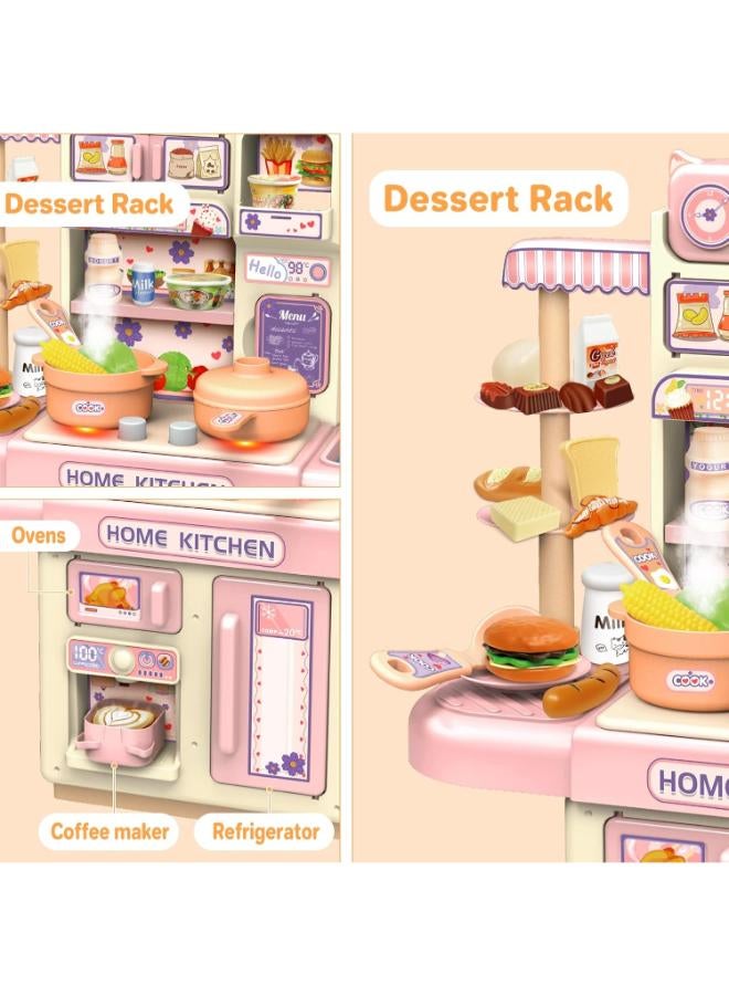 33-Piece Kids Play Kitchen Set with Sound & Lights - Image 3