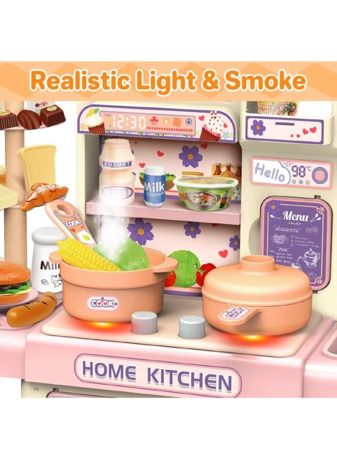 33-Piece Kids Play Kitchen Set with Sound & Lights - Image 4