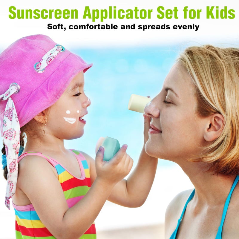 Mity rain Sunscreen Applicator for Kids, 3PCS Sunscreen Roller Bottle and Sunblock Buddy Brush Set, Buddies Sunscreen Applicator with Lid(2Roller+1Brush) - Image 4