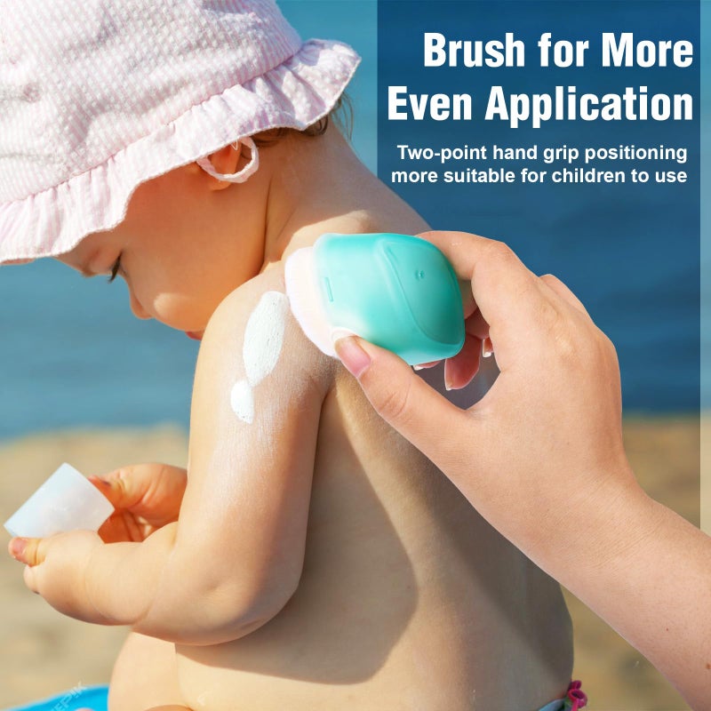 Mity rain Sunscreen Applicator for Kids, 3PCS Sunscreen Roller Bottle and Sunblock Buddy Brush Set, Buddies Sunscreen Applicator with Lid(2Roller+1Brush) - Image 3