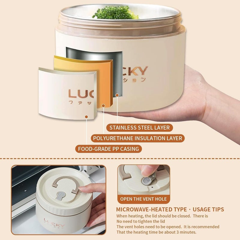 Pomefar Lunch Box, Stainless Steel Leakproof Bento Lunch Box Set with 4 Separate Lunch Container, Insulated Lunch Bag, Spoon and Fork for School, Home and Office - Image 3