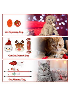 JETEHO Christmas Cat Stocking Toys,10 Pcs Cat Feather Mice Catnip Toys Set with Interactive Wand for Kitty Kitten Variety Pack, Christmas Hanging Stocking for Pet Cats - pzsku/ZD2CD81B48A563236E512Z/45/_/1737031947/66fadfec-e492-444d-9c8b-d4e6ae34c636