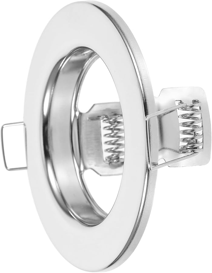 Silver Recessed Light Trim Easy Installation Modern Aesthetic for Home Commercial Indoor Lighting - Image 2