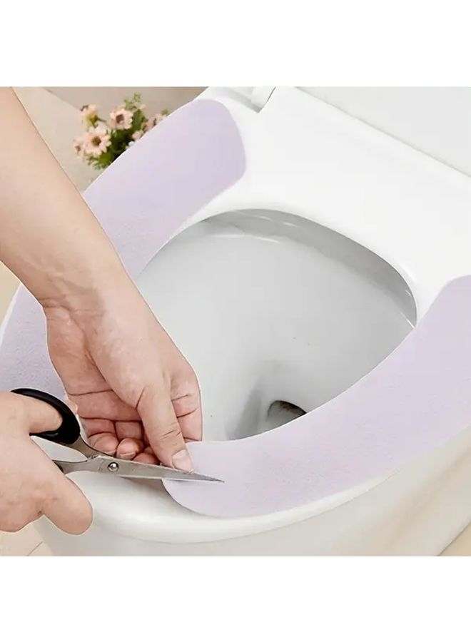 Soft Purple Toilet Seat Cushion Cover Washable Padded Protector Bathroom Accessory - Image 5