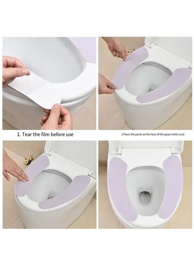 Soft Purple Toilet Seat Cushion Cover Washable Padded Protector Bathroom Accessory - Image 1