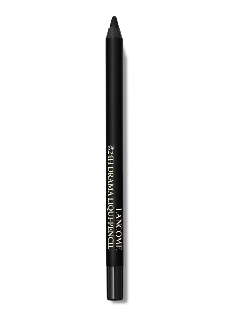 LANCOME Drama Liqui-Pencil Waterproof Eyeliner - 24H Waterproof Gel Pencil 01 Café Noir: Matte Black - Image 1