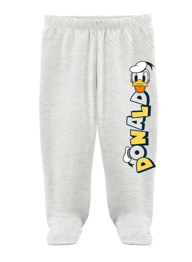 minicult Disney Mickey Mouse Footed Pajama Pants for Baby Boys and Girls(Blue c3)(Pack of 3)(12-18 Months) - Image 3