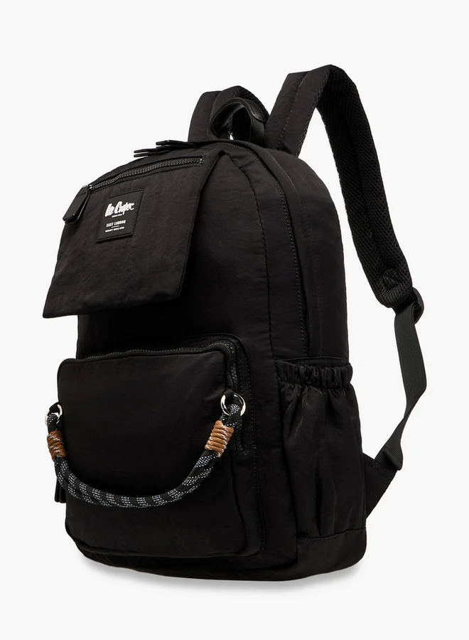 لي كوبر Rope Accent Backpack with Adjustable Shoulder Straps and Zip Closure - 13x30x40 cm