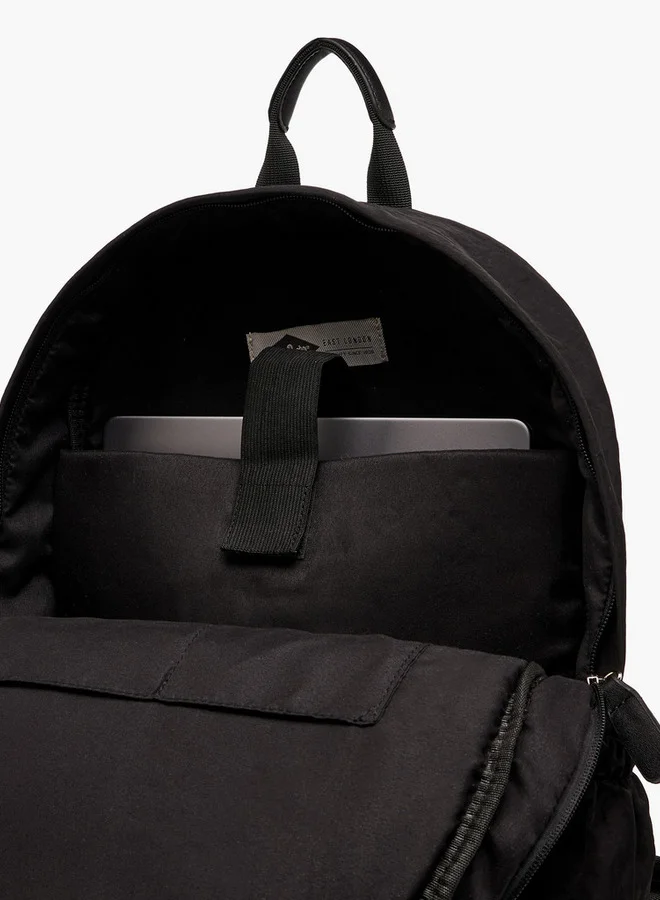 Lee Cooper Rope Accent Backpack with Adjustable Shoulder Straps and Zip Closure - 13x30x40 cm