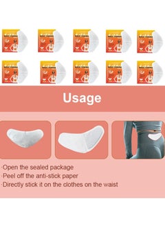 Hodaf Stick On Heating Pads Self-Heating Reusable Waist Warmer Patch - 10X Portable Menstrual Heating Pad, Heat Patches for Discomfort and Back Relief  - Image 2