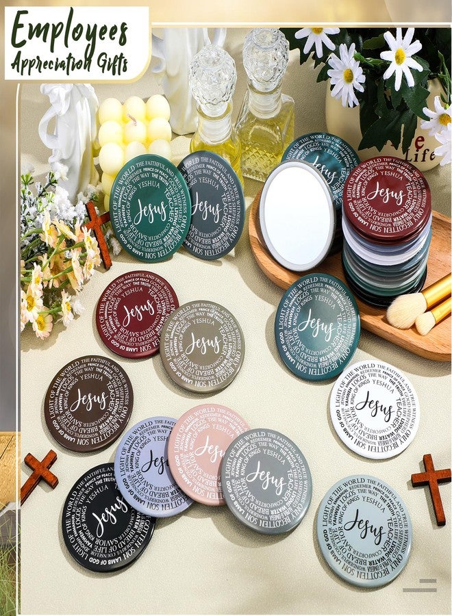 GlikCeil 36 Pcs Christian Compact Mirrors Bulk Religious Gifts for Women Pocket Jesus Mini Makeup Mirrors Christian Gifts for Women, Church Party Favors, Bible Study, Mother's Day - Image 4
