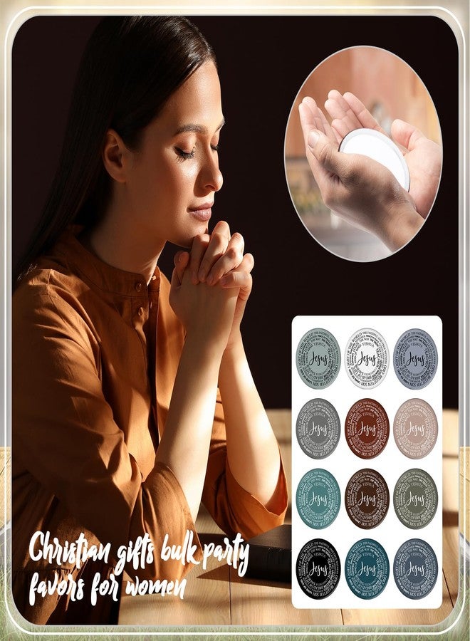 GlikCeil 36 Pcs Christian Compact Mirrors Bulk Religious Gifts for Women Pocket Jesus Mini Makeup Mirrors Christian Gifts for Women, Church Party Favors, Bible Study, Mother's Day - Image 5
