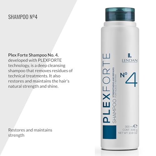 Lendan - Repair Shampoo - Plex Forte Nº4 Shampoo - 300 ml - Repairs and Strengthens Hair - Deep Cleanses - Normalizes Hair pH - Anti-Frizz - Deep Hair Hydration - Image 2