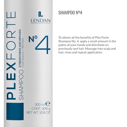 Lendan - Repair Shampoo - Plex Forte Nº4 Shampoo - 300 ml - Repairs and Strengthens Hair - Deep Cleanses - Normalizes Hair pH - Anti-Frizz - Deep Hair Hydration - Image 4