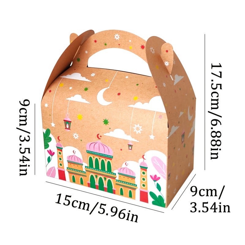 Gift For Her Him New 12pcs 24pcs Ramadan Mubarak Gift Box Made Of Brown Kraft Paper With Handles Perfect Holiday Packaging - Image 5