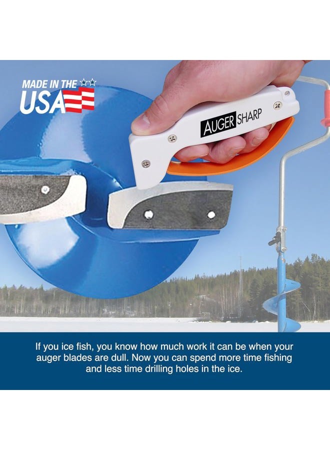 AccuSharp Knife & Ice Auger Tool Sharpener - Diamond-Honed Tungsten Carbide Rust-Free Blade Quickly Sharpens, Restores, Repairs & Hones Dull Ice Fishing Tool Blades - Image 5