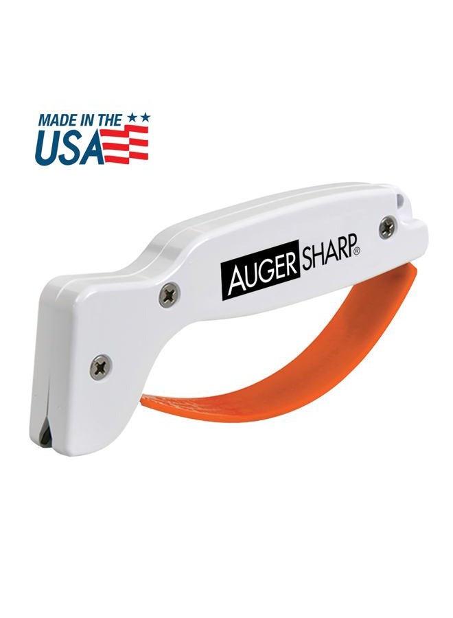 AccuSharp Knife & Ice Auger Tool Sharpener - Diamond-Honed Tungsten Carbide Rust-Free Blade Quickly Sharpens, Restores, Repairs & Hones Dull Ice Fishing Tool Blades - Image 2