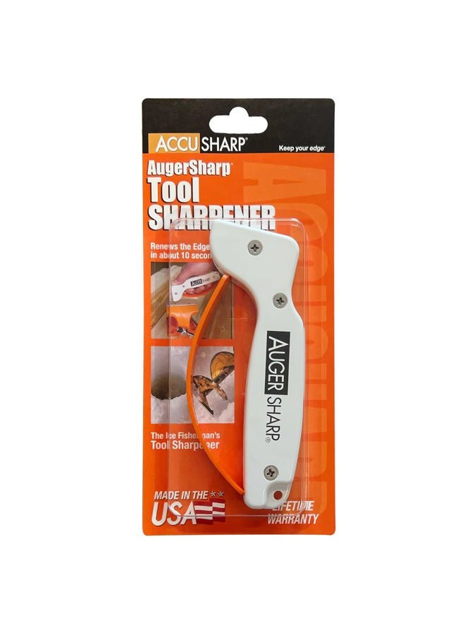 AccuSharp Knife & Ice Auger Tool Sharpener - Diamond-Honed Tungsten Carbide Rust-Free Blade Quickly Sharpens, Restores, Repairs & Hones Dull Ice Fishing Tool Blades - Image 3