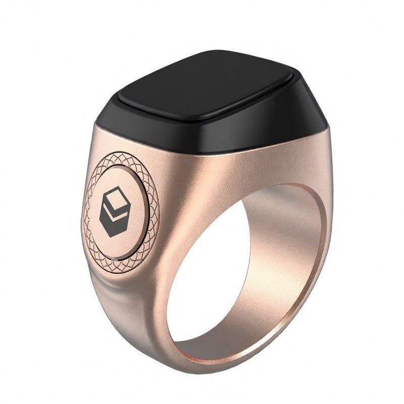 Smart Counter Ring 18# With 0.49-Inch OLED Display - BLE5.1 App Connectivity Electronic Hand Press Counting Ring For Daily Tasbeeh - Image 1