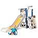 Baotree 6 in 1 Toddler Playset with Slide Kids Slide with Basketball Hoop Ball Ring Toss Indoor Outdoor Toys - Image 3