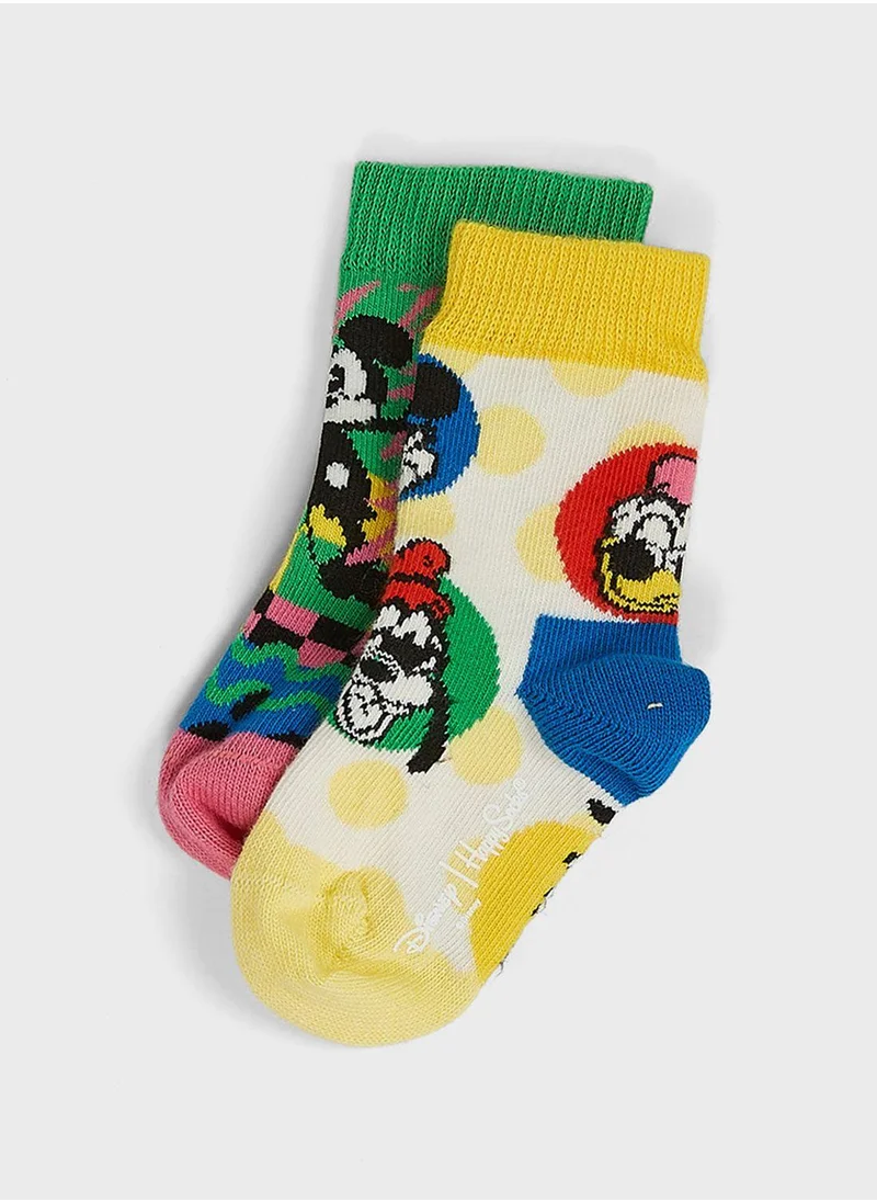 Happy Socks Kids 2 Pack Disney Socks