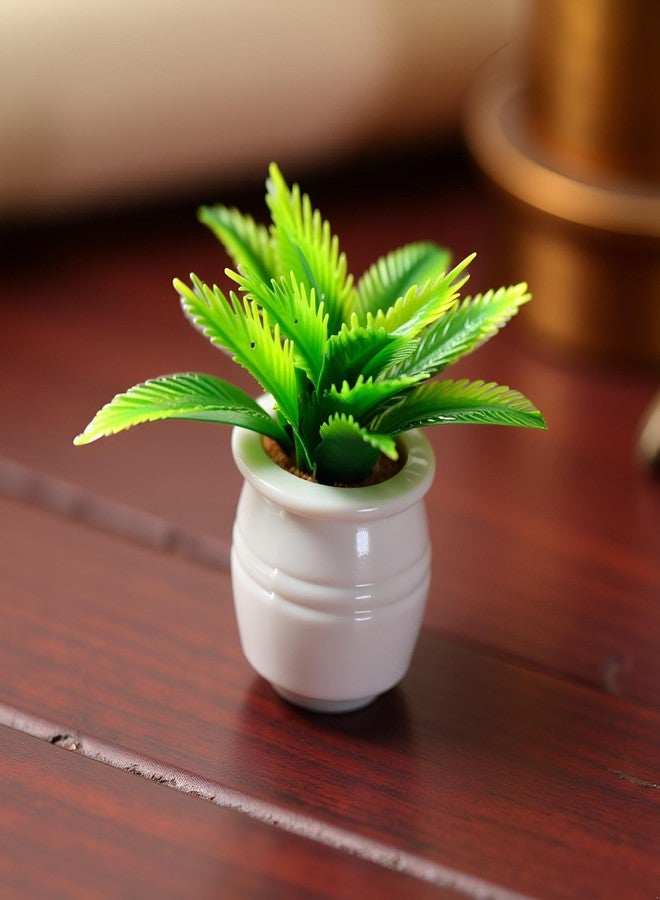 Tnyvm Miniature Plant Accessory, Green Potted Plant, 1:12 Scale, Suitable for Home and car Decoration - Image 3