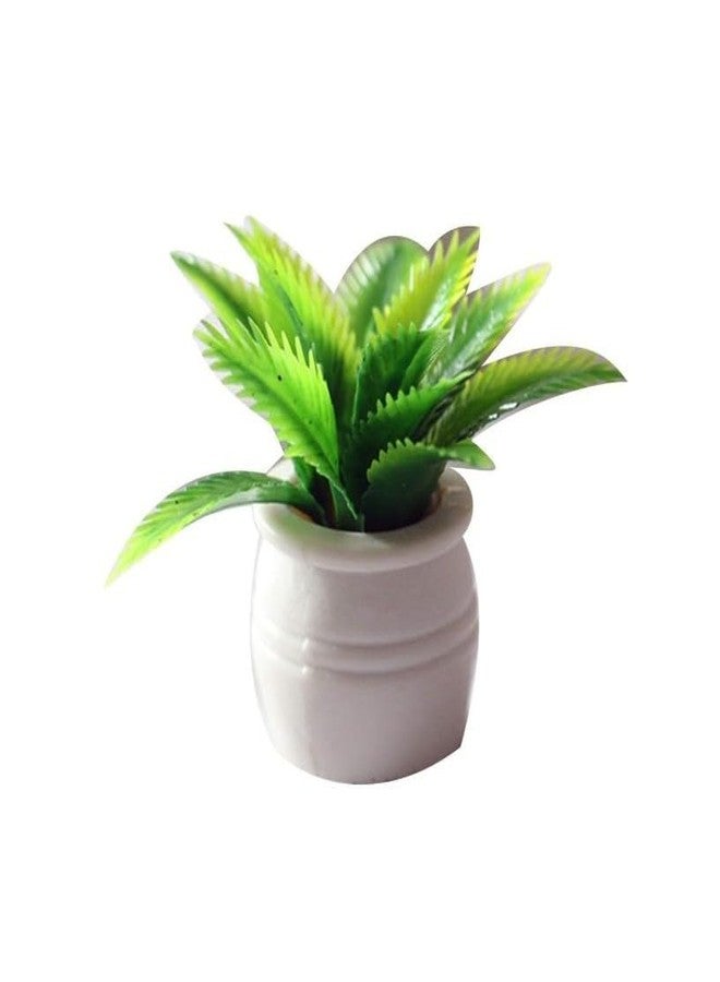 Tnyvm Miniature Plant Accessory, Green Potted Plant, 1:12 Scale, Suitable for Home and car Decoration - Image 1