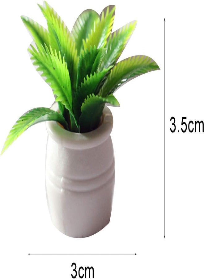Tnyvm Miniature Plant Accessory, Green Potted Plant, 1:12 Scale, Suitable for Home and car Decoration - Image 2