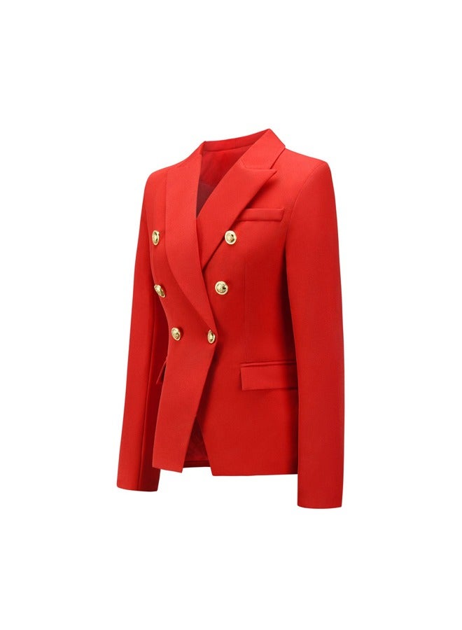 NIBEMINENT Women's Classic Short Suit Double Breasted Jacket  - Image 5