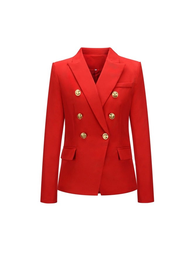 NIBEMINENT Women's Classic Short Suit Double Breasted Jacket  - Image 4