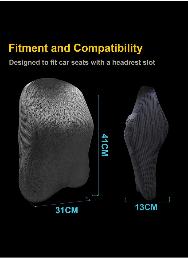 VEA VEA Car Neck Pillow - Memory Foam Headrest for Neck Pain Relief & Cervical Support  - Image 4