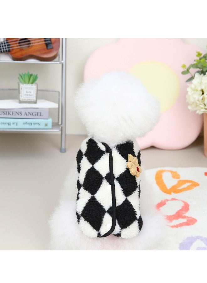 Cute Dog Coat For Winter,Super Soft Dog Winter Warm Coat, Pet Sweatshirt Jacket for Cold Wheather for Small Medium Dog Cat Clothes Apparel (Black,L )  - Image 2