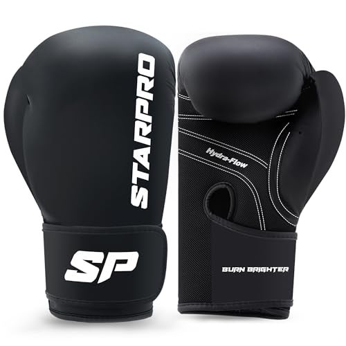 Starpro Kids Boxing Gloves 4oz 6oz - Youth Boxing Gloves for Boys & Girls - Junior Gloves for Boxing MMA Muay Thai & Training - Black - Image 1