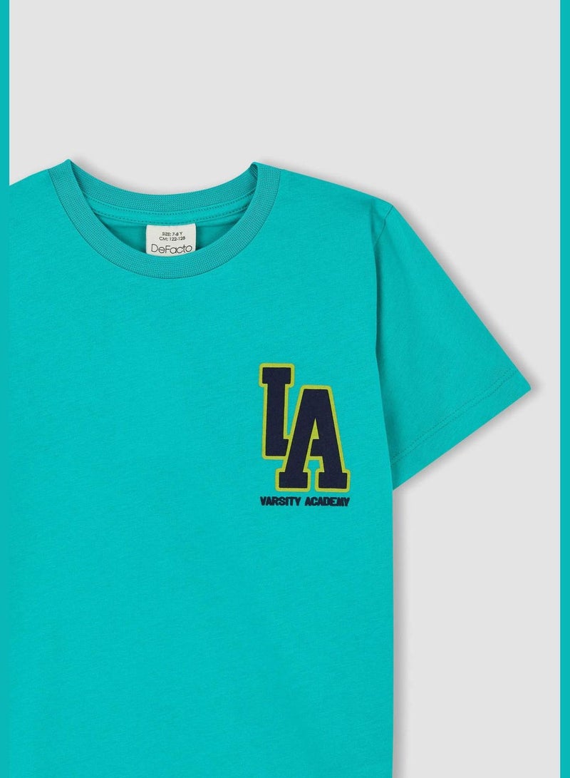 DeFacto تي شيرت قصير الأكمام بقلنسوة عادية للأولاد - Image 2