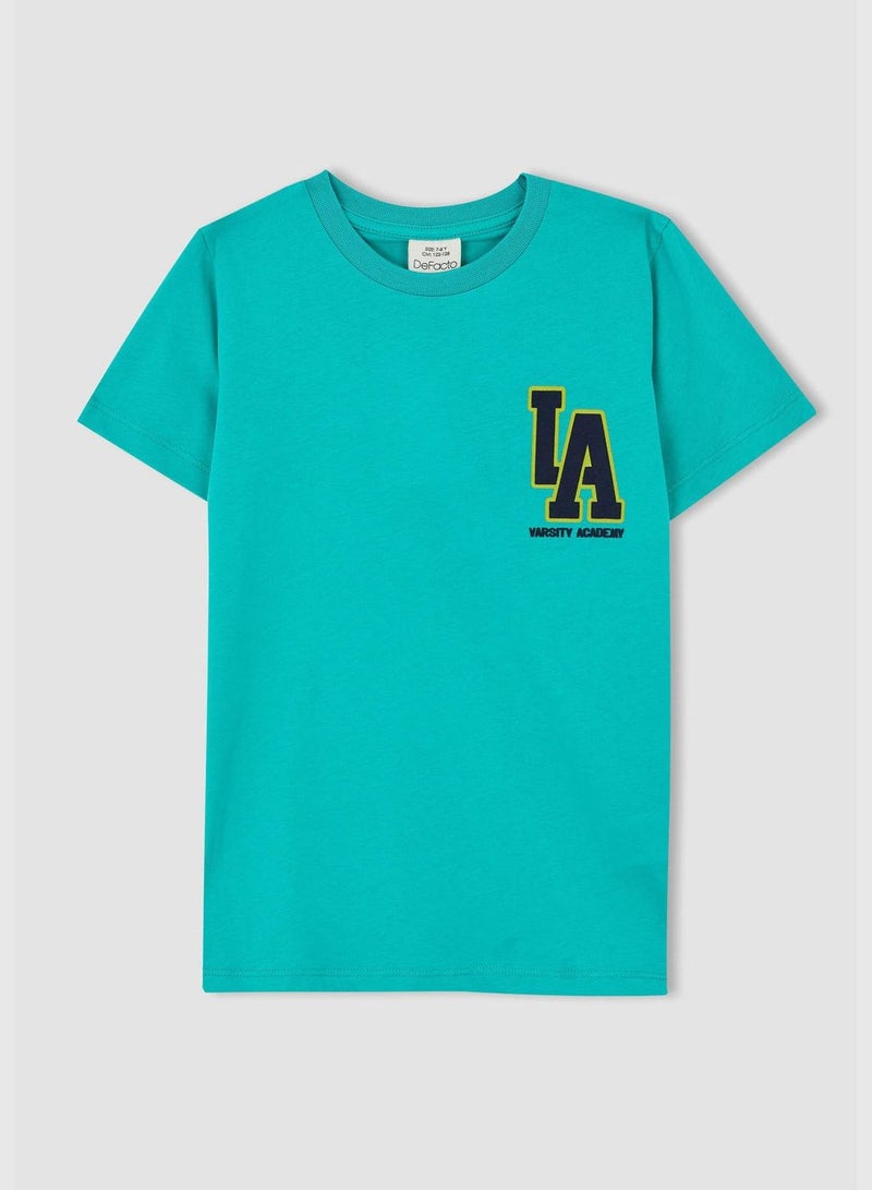 DeFacto تي شيرت قصير الأكمام بقلنسوة عادية للأولاد - Image 1