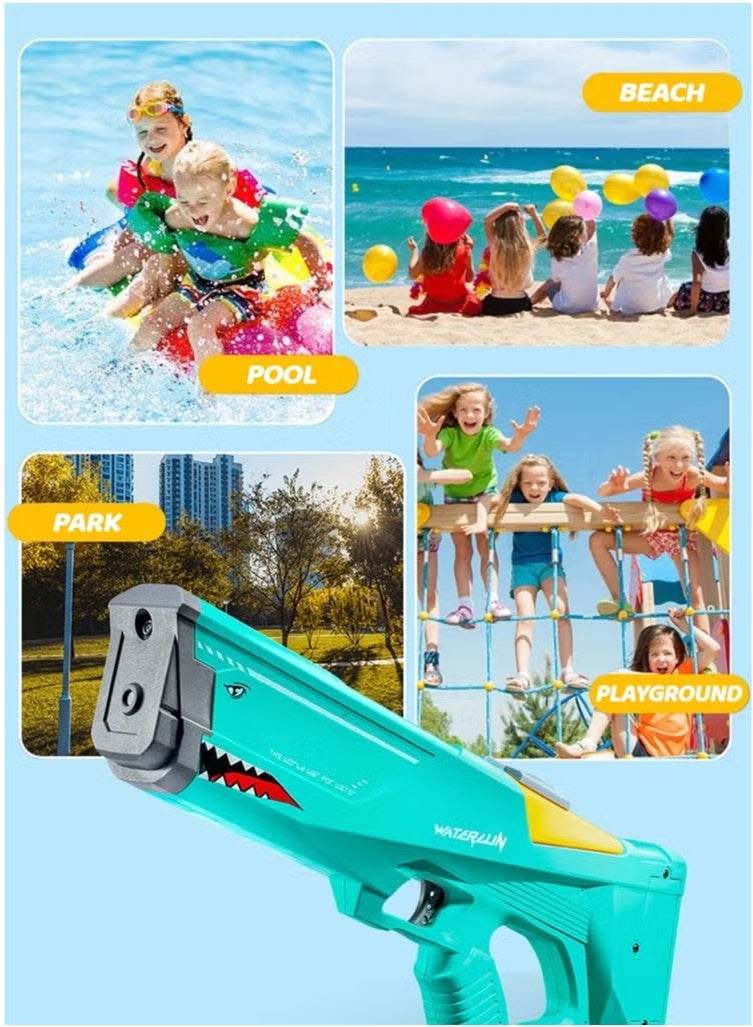 Electric Water Gun for Adults and Kids, 50ft Powerful Automatic Water Gun, High Pressure 550CC Battery Powered Water Spray Gun, Outdoor Beach Pool Water Gun, Toy Automatic Billiard Gun Toy Gift, Enjoy Summer with Friends and Family (Red)  - Image 3